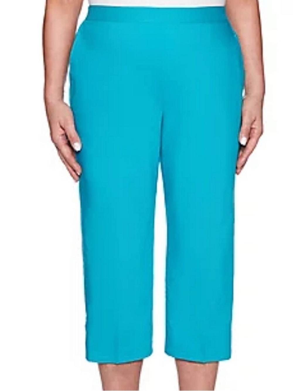 Alfred Dunner Waikiki Lattice Cuff Capri